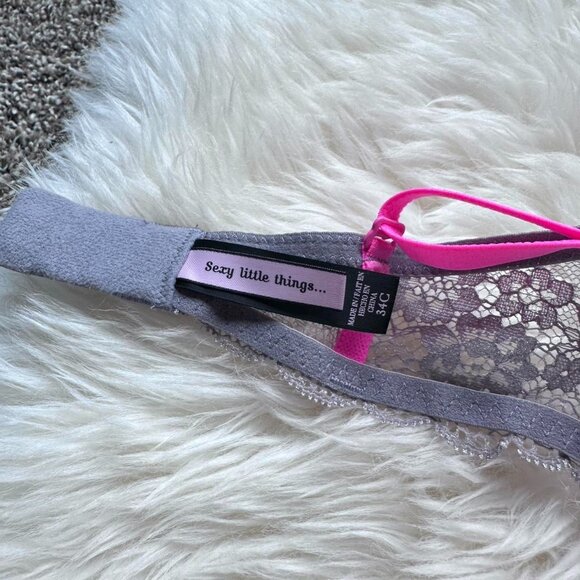 Victoria’s Secret 2011 pink lace bra with gray accents by Sexy Little Things - Picture 6 of 8